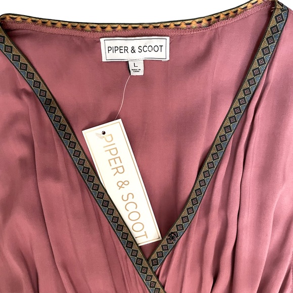 NWT!! PIPER & SCOOT | Boho Aztec Wrap Dress maxi - Picture 11 of 11